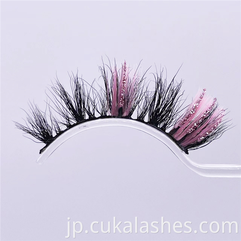 Pink Glitter Mink Lashes